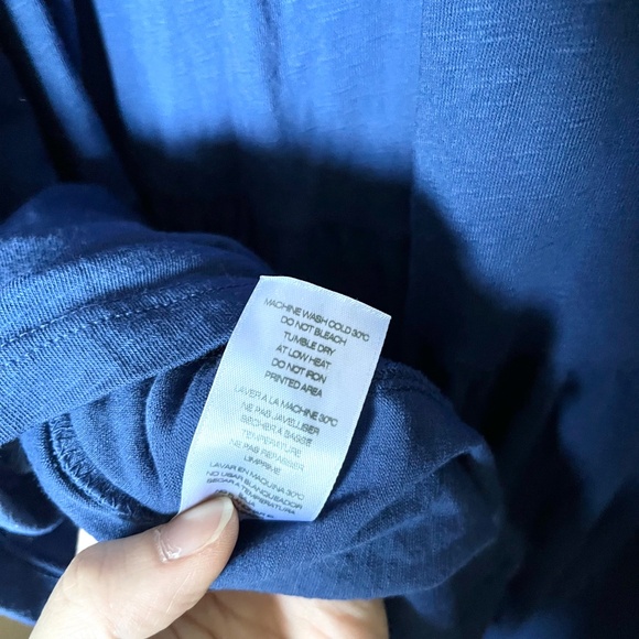 Sundry Royal Blue Ruffle Sleeve Tiered Maxi Dress Slub Cotton Jersey size 4 / XL - Picture 10 of 10